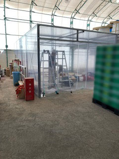 テント作業場組み上げ 施工後