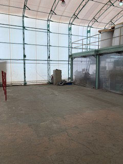 テント作業場組み上げ 施工前